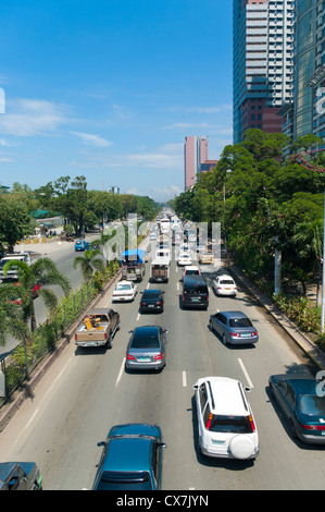 traffic on roxas boulevard in Manila, Philippines Stock Photo