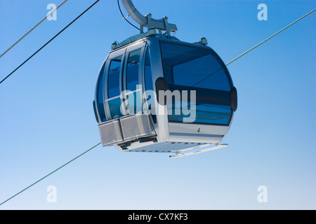 Ski lift cable booth or car Stock Photo