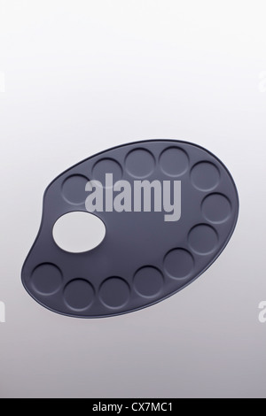 A new, clean plastic painter's palette Stock Photo