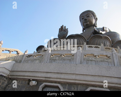 Tian Tan Buddha, or 'Big Buddha' located on Lantau Island in Hong Kong Stock Photo