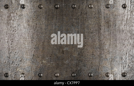 Metal plate texture with rivets Stock Photo - Alamy
