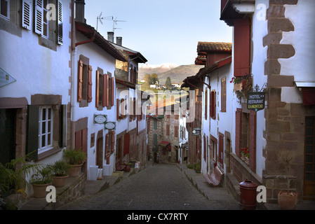 St.Jean Pied-de-Port in the French Pyrenees. Stock Photo