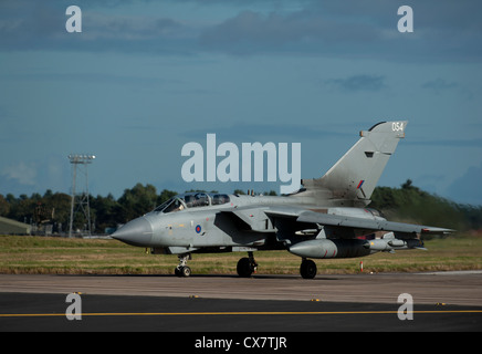 Panavia GR4 Tornado of RAF 14Sqn Lossiemouth, Moray. Grampian Region Scotland. Stock Photo