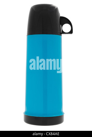 Thermos bottle on white background Stock Photo