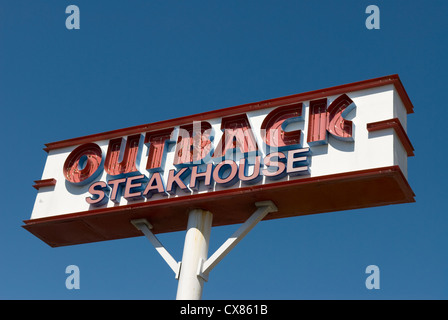 Outback Steakhouse Restaurant Sign Stock Photo