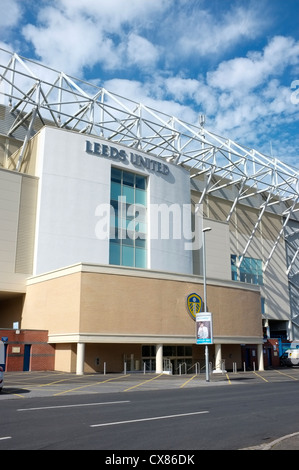 Leeds United's East Stand from outside the ground Stock Photo