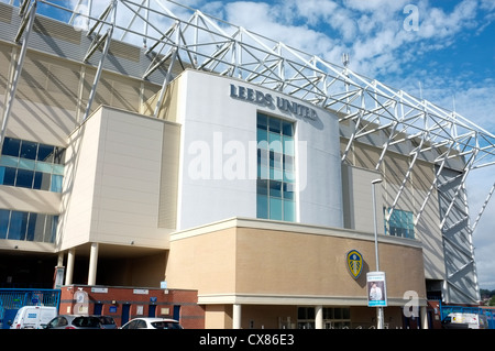 Leeds United's East Stand from outside the ground Stock Photo