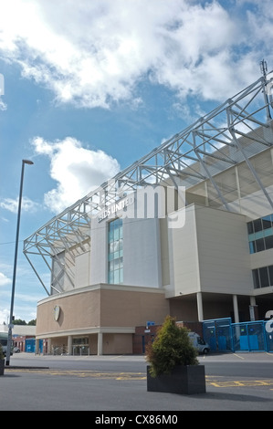 Leeds United's East Stand from outside the ground Stock Photo