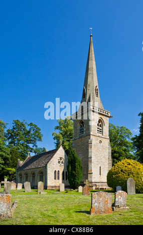 Cotswolds village church of St Marys church Lower Slaughter Gloucestershire Cotswolds England UK GB Europe Stock Photo