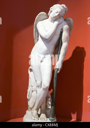 Roman marble statue of Eros, god of lust in the Ashmolean Museum Stock Photo