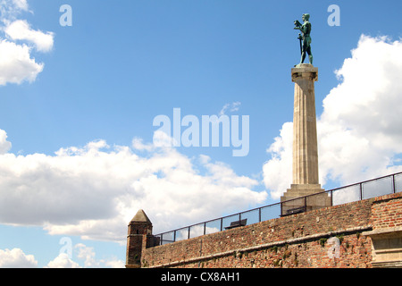 Victor monument on Kalemegdan fortress in Belgrade, Serbia Stock Photo