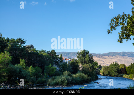 The Truckee River in Downtown Reno Nevada Stock Photo