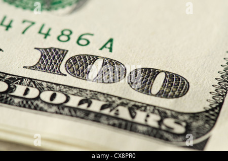 Close to one hundred U.S. dollars. Concept of business and finance. Stock Photo