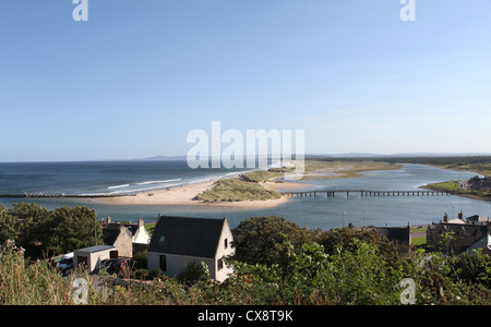 Elevated view of Lossiemouth beach Scotland September 2012 Stock Photo