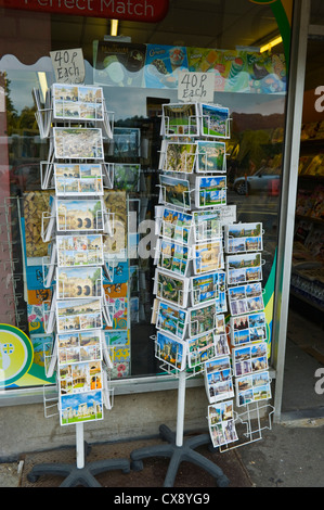 Racks of postcards outside shop in Bath Somerset England UK Stock Photo