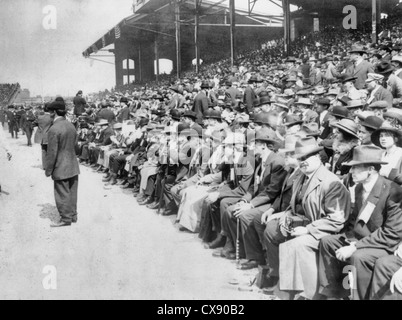 Baseball Fans - Chicago Day at White Sox Park, circa 1920 Stock Photo
