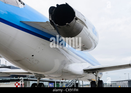 Rolls Royce RB-183 engine on a KLM Fokker 100 Stock Photo