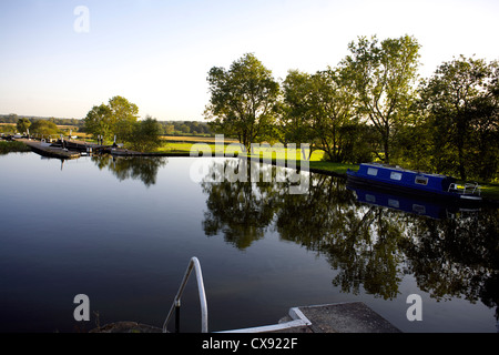 Knowle Locks on, the, Grand Union Canal, Acocks Green, England, UK, British, inland, waterways, canals, English, countryside, Stock Photo