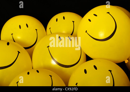 Smiley face balloons Stock Photo