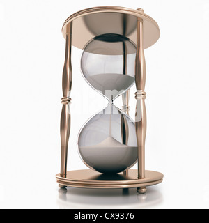 Hourglass. Concept of time in business. Stock Photo