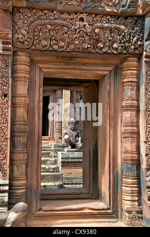 Banteay Srei temple Angkor Cambodia Stock Photo