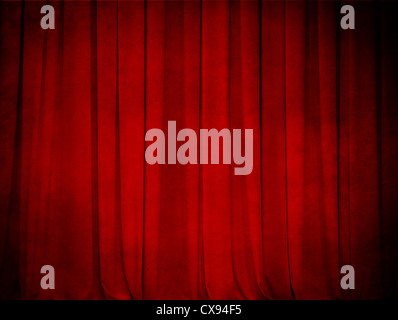 grunge theatre red curtain background Stock Photo