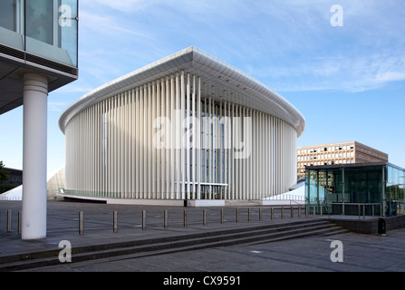 New Philharmonic Hall, concert hall of the Philharmonique du Luxembourg, Place de l'Europe, Plateau de Kirchberg, Luxembourg, Eu Stock Photo