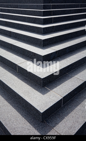 stairs of the New Philharmonic Hall, concert hall of the Philharmonique du Luxembourg, Place de l'Europe, Plateau de Kirchberg, Stock Photo