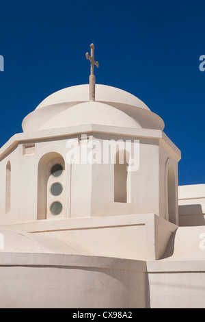 Dome of church in old Naxos town, Chora Stock Photo