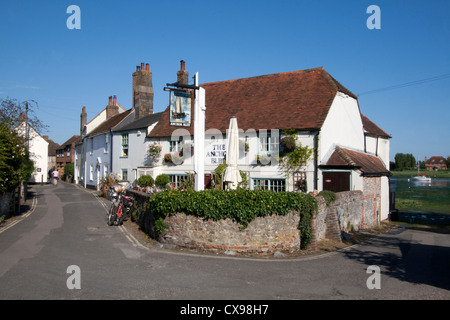 The Anchor Bleu harbourside pub or public house in Bosham village, West ...