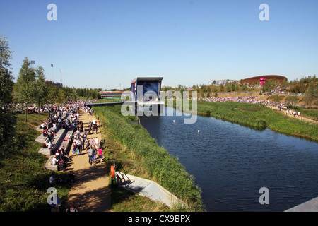 The Olympic Park's Live Site, Park Live Presented by British Airways offered visitors the chance to watch live events Stock Photo