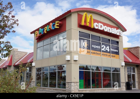 McDonald's restaurant, with Play Place Stock Photo