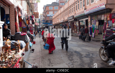 Street scene in Thamel, Kathmandu, Nepal Stock Photo