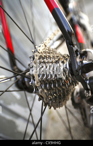 10 speed bicycle cassette Stock Photo