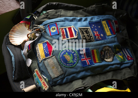 World traveler backpack patches hi-res stock photography and images - Alamy