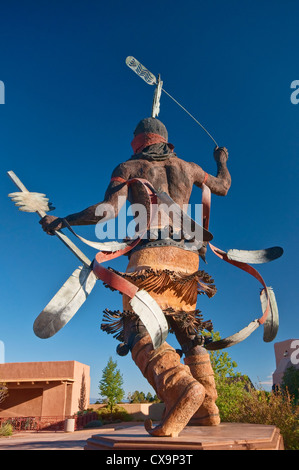 Apache Mountain Spirit Dancer, bronze sculpture by Craig Dan Goseyun, Museum of Indian Arts & Culture, Santa Fe, New Mexico, USA Stock Photo