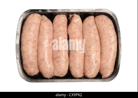 sausages in packaging Stock Photo