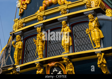 Details Batavia boat Stock Photo