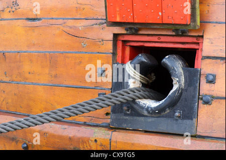 Details Batavia boat Stock Photo