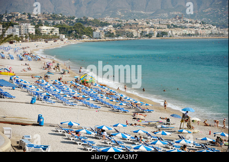 Beach of Albir on the bay of Altea, Costa Blanca, Spain Stock Photo