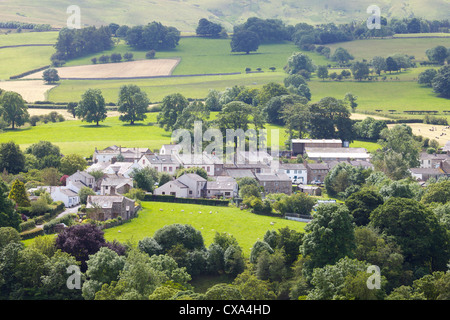 Hesket Newmarket village below High Pike Fell, Cumbria, England ,UK Stock Photo