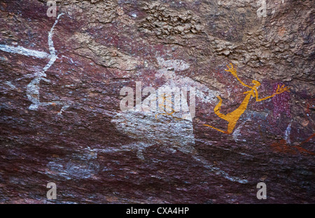 Aboriginal rock art, Anbangbang Gallery, Nourlangie, Kakadu National Park, Northern Territory Stock Photo