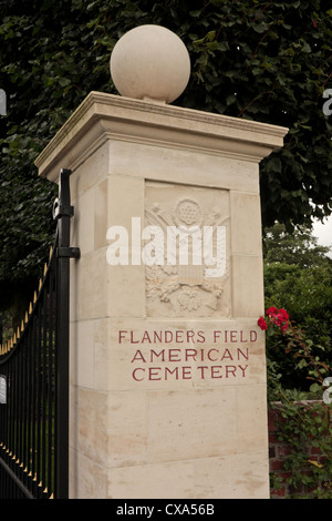 The WW1 Flanders Field American Cemetery and Memorial at Waregem, the ...