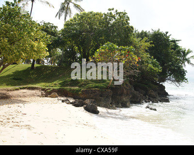 Interesting end of a beach Stock Photo