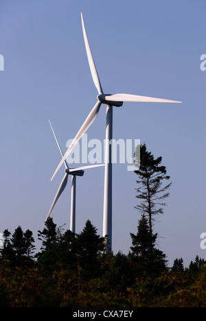 Pubnico Point wind farm, West Pubnico, Nova Scotia, Canada Stock Photo