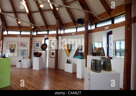 Art Gallery of the Cill Rialaig Arts Centre, HQ of the Cill Rialaig Artists Retreat, founded and run by Noelle Campbell Sharp Stock Photo