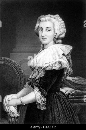 Marie Antoinette (1755-17930), Queen of France, Wife of Louis XVI, Engraving Stock Photo