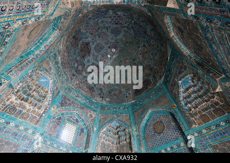 dome, Anonymous mausoleum, Shah-i Zinda necropolis, Samarkand, Uzbekistan Stock Photo