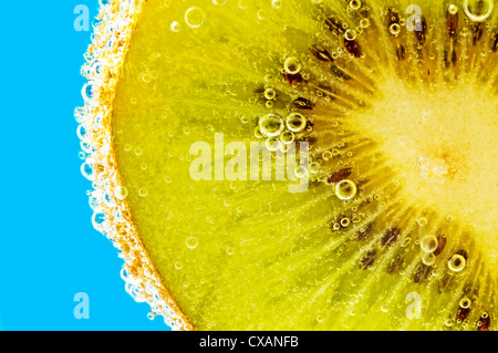 kiwi in mineral water Stock Photo