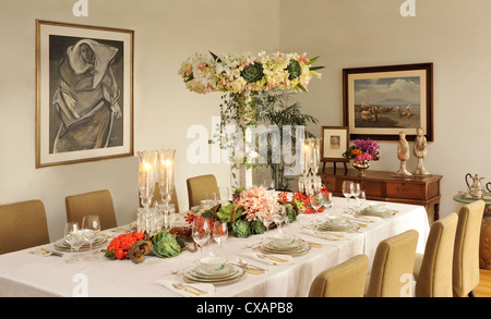 Elegant tablesetting in Manila, Philippines, Southeast Asia, Asia Stock Photo